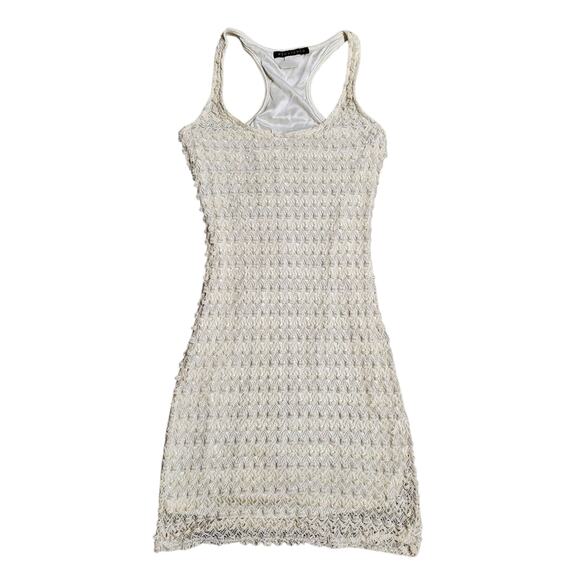 Beestango Dresses & Skirts - Vintage Beestaango Y2k Textured Sparkly Bodycon Mini Dress - Womens Small